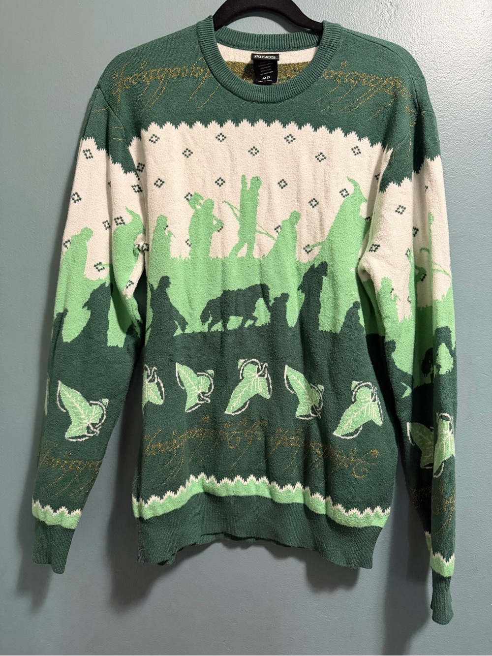 Lord Of The Rings Fellowship Silhouettes Holiday Sweater Box Lunch Exclusive M